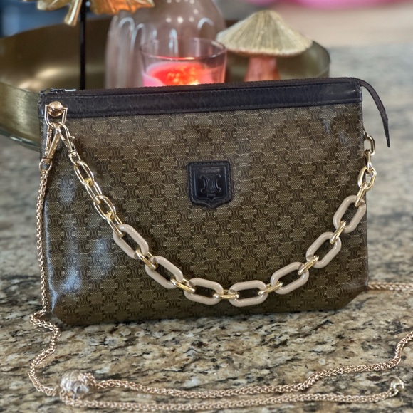 CELINE Clutch Bag Macadam Clutch Bag